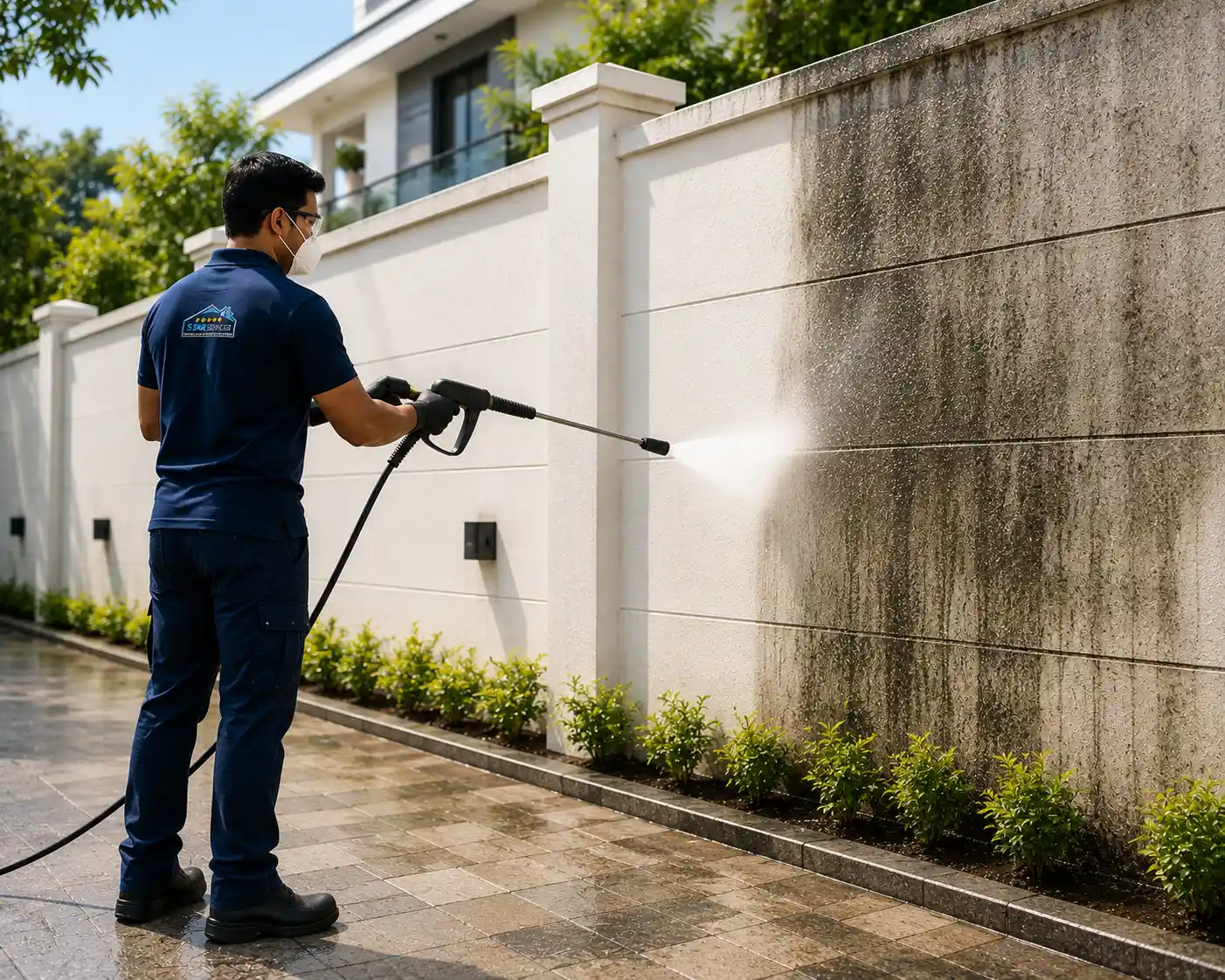 Compound Wall Cleaning